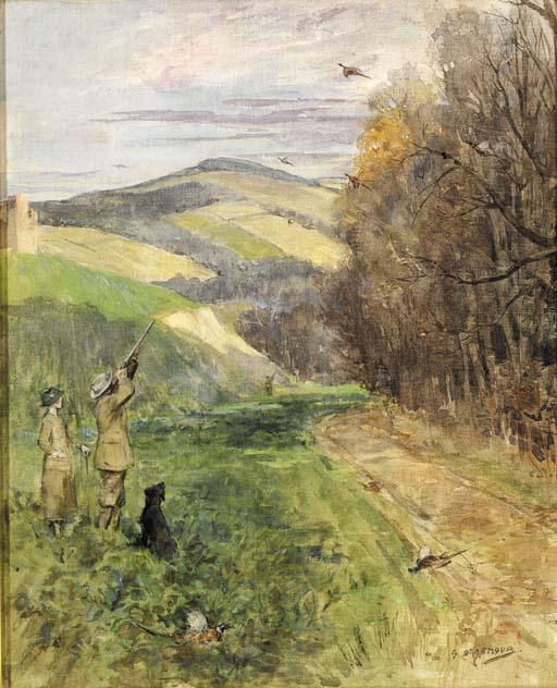 George Denholm Armour - Pheasants breaking cover