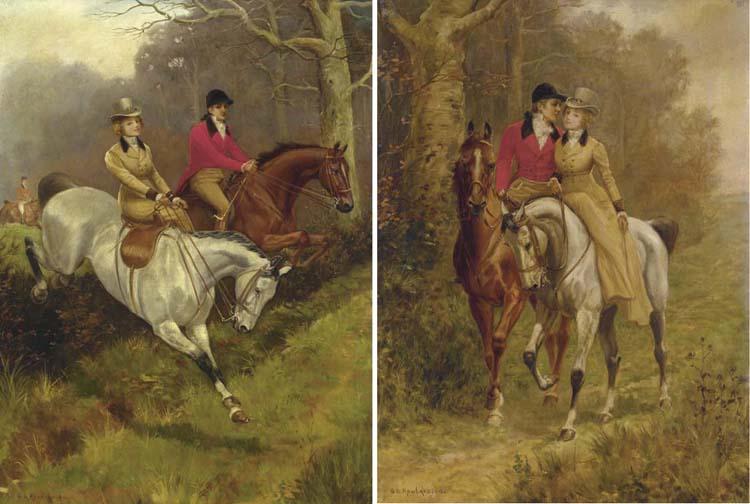 George Derville Rowlandson - \'The Old Old Story\' - Admiration And Courtship