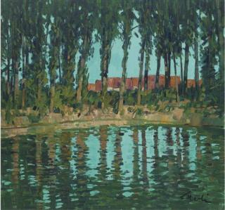 George Devlin, R.G.I. - Trees By The Epte