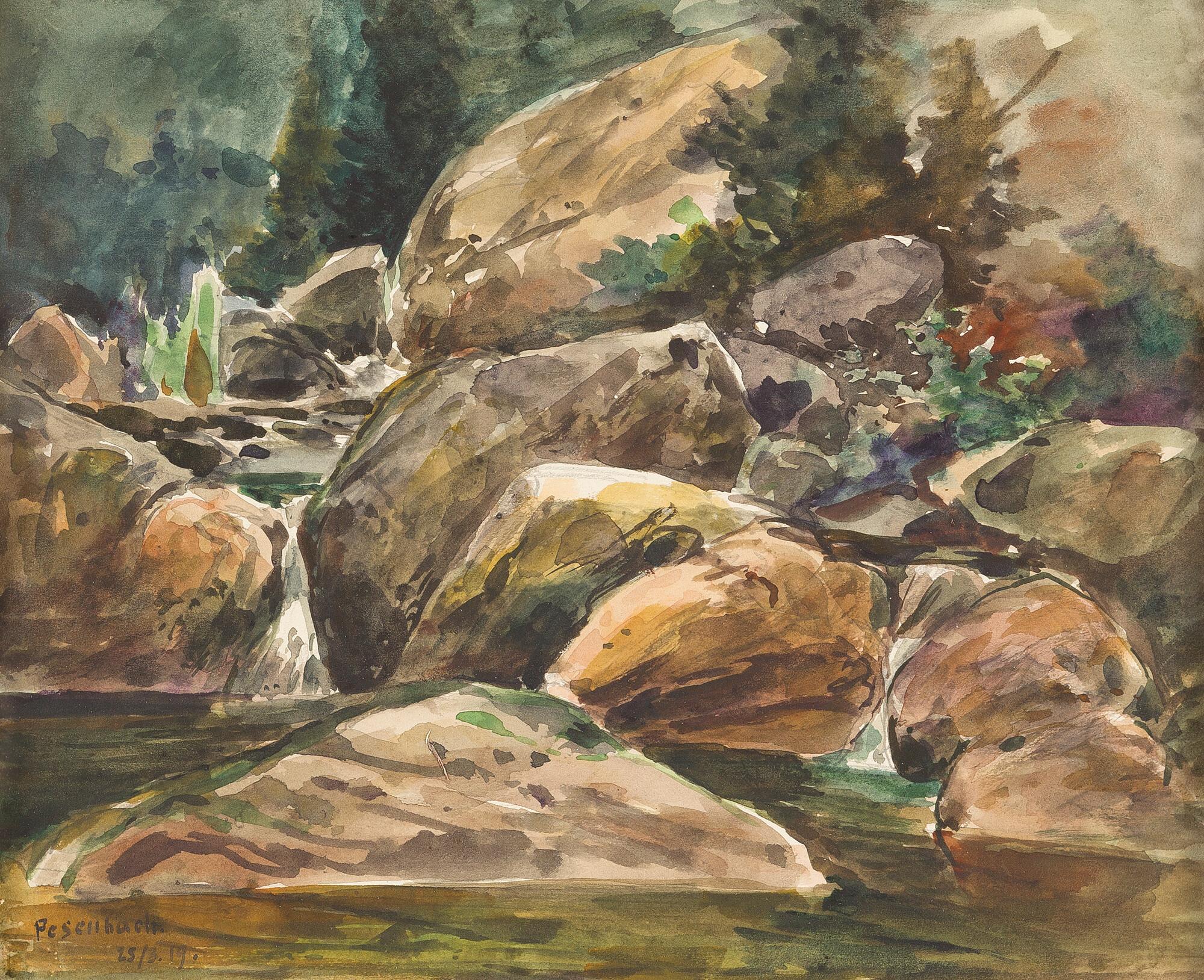 George Drah - 2 Bll.: „Pesenbach“ – Waldstück