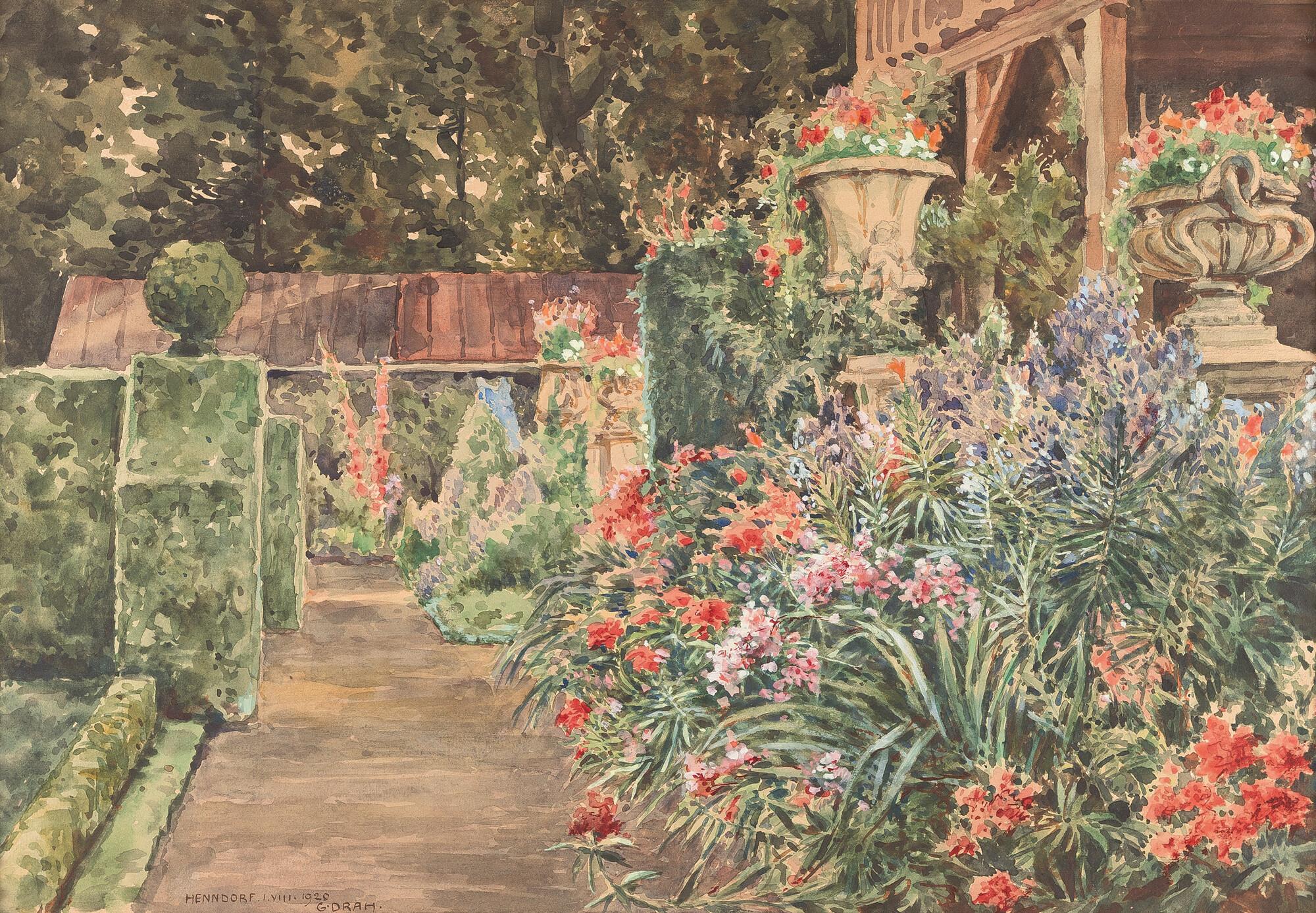 George Drah - Sommerlicher Blumengarten in Henndorf am Wallersee