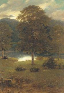 George Dunlop Leslie, R.A. - A Bend in the River