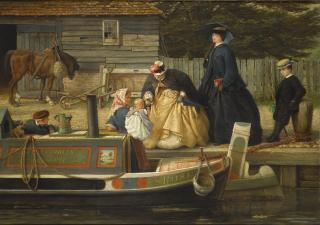 George Dunlop Leslie, R.A. - Thames-Side Conversation