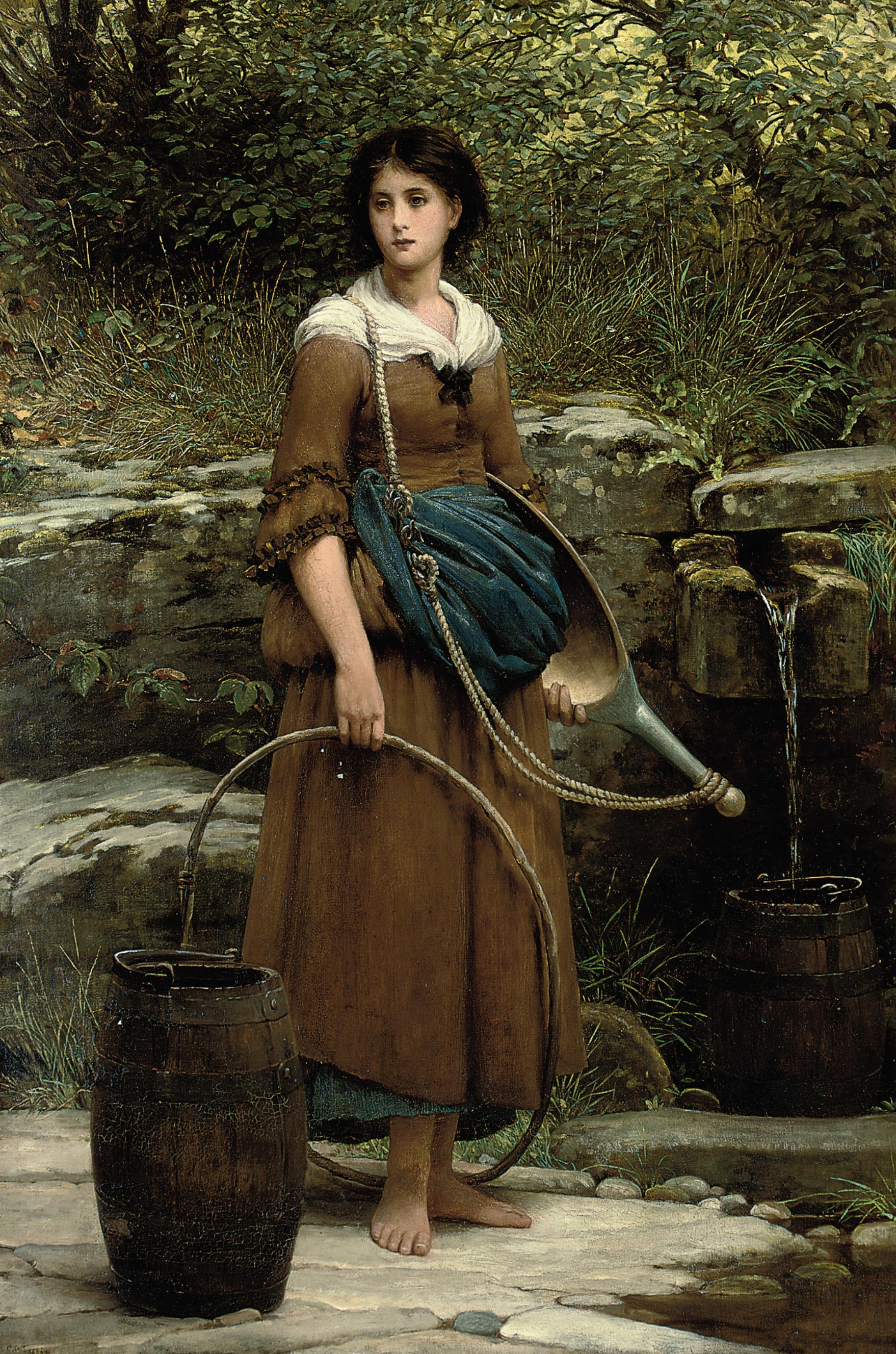 George Dunlop Leslie, R.A., - The Nut Brown Maid