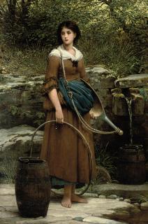 George Dunlop Leslie, R.A., - The Nut Brown Maid