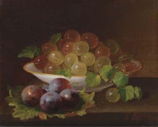 George E. Forster - Plums and Gooseberries