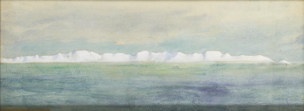 George Edward Marston - New Coastline West of Cape North, taken from the Nimrod, 8 March 1909