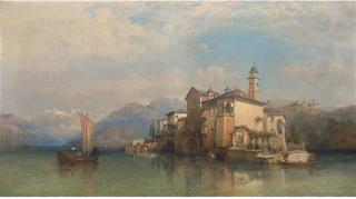 George Edwards Hering - Isola San Guilo, Lake Orta