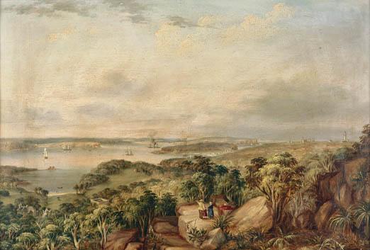 George Edwards Peacock - View of the Heads of Port Jackson, New South Wales, from above Vaucluse Bay