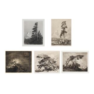 George Elbert Burr - A Group of 5 Landscape Etchings 5
