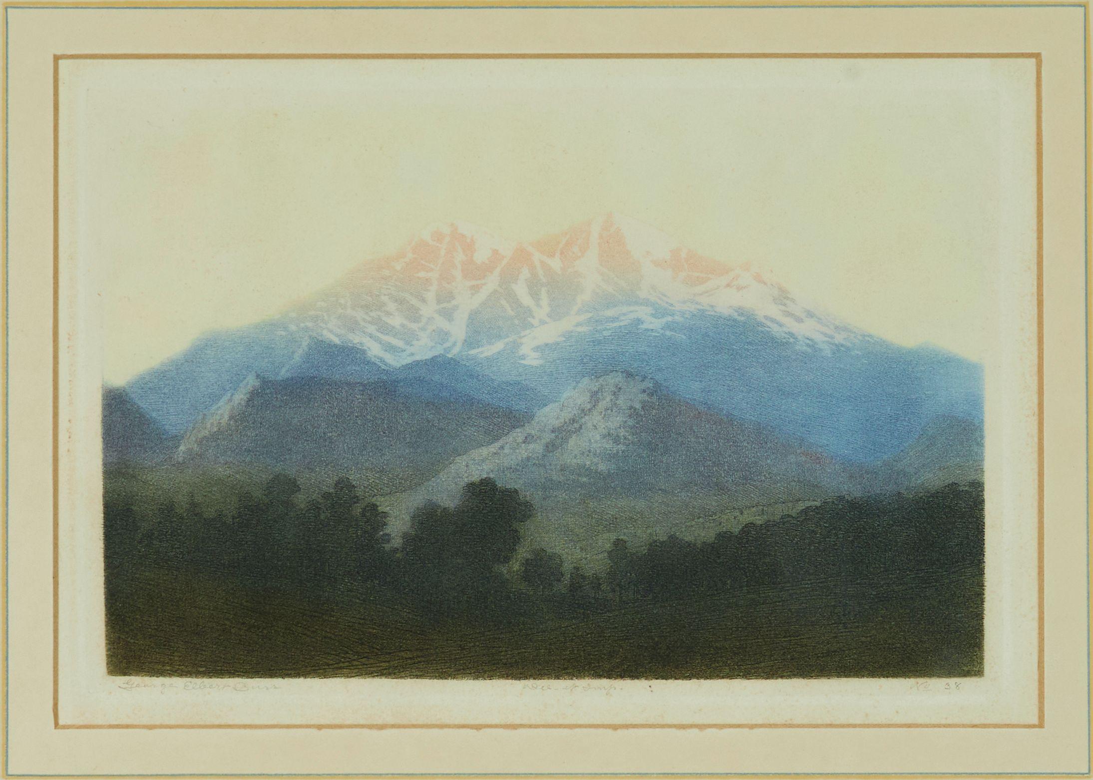 George Elbert Burr - Longs Peak, Estes Park, Colorado (No. 2); Spanish Peaks, Colorado (No. 3), (Seeber 43; 332), c. 1930