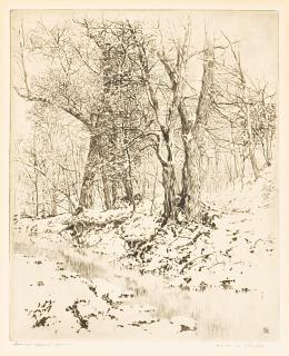 George Elbert Burr - March Snow; Woods in Winter (Seeber 153; 297), 1910; circa 1930
