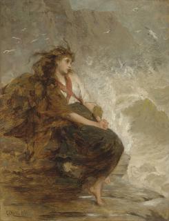 George Elgar Hicks, R.A., R.B.A. - Alone