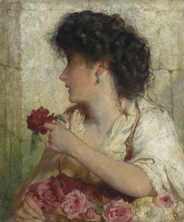 George Elgar Hicks, R.B.A. - A Summer Rose