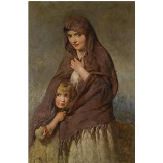 George Elgar Hicks, R.B.A. - British Mother And Child