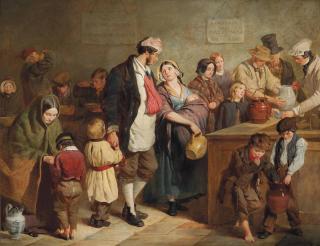 George Elgar Hicks, R.B.A - The Parish Soup Kitchen