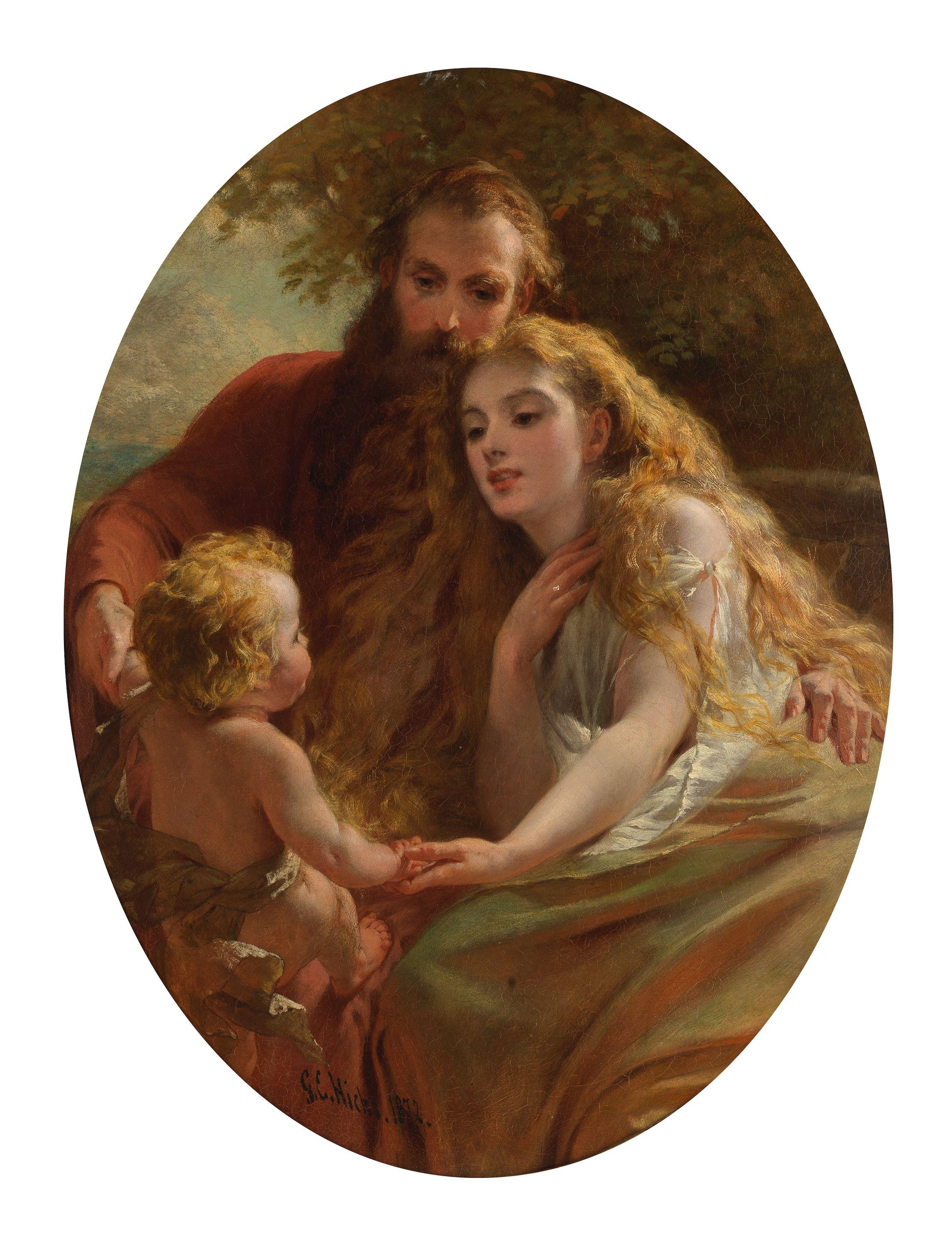George Elgar Hicks, RBA - Child adoration