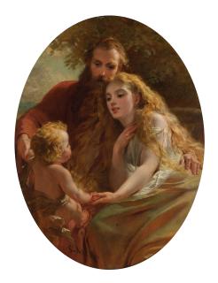 George Elgar Hicks, RBA - Child adoration
