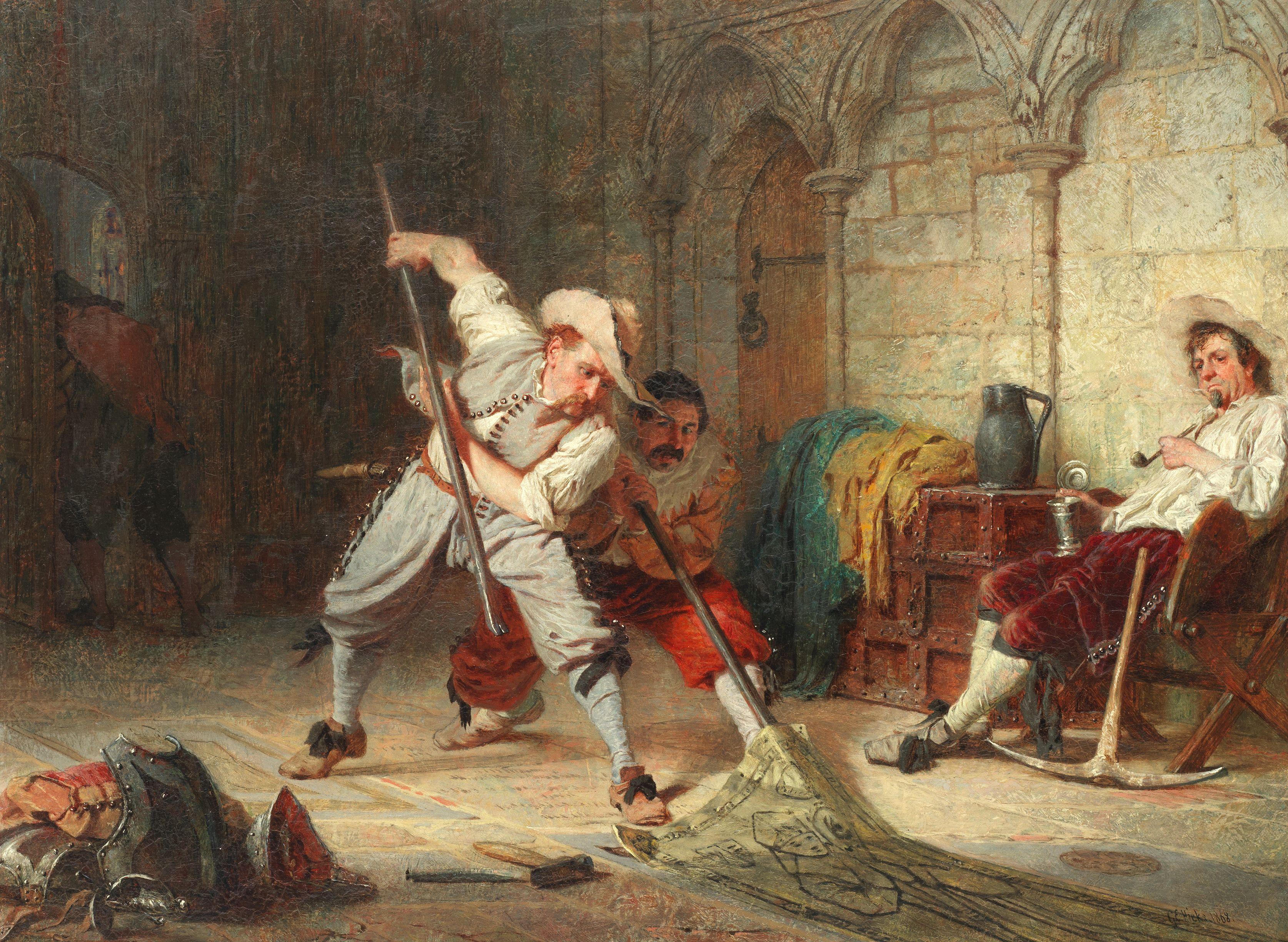 George Elgar Hicks, RBA - Utilizing church metal