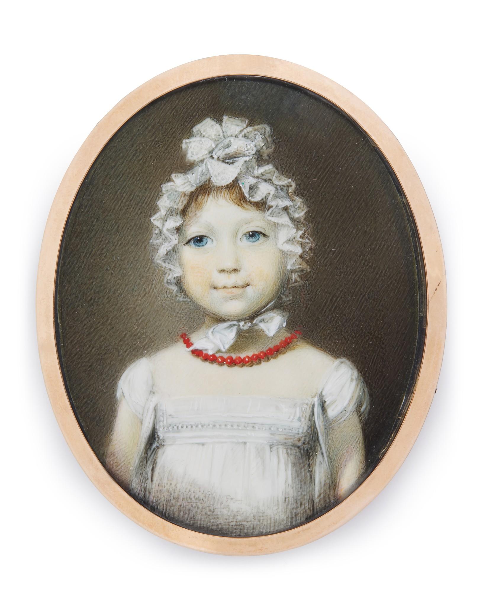 George Engleheart - Portrait Of A Young Girl, Circa 1800