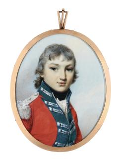 George Engleheart - Portrait Of A Young Officer, Circa 1800