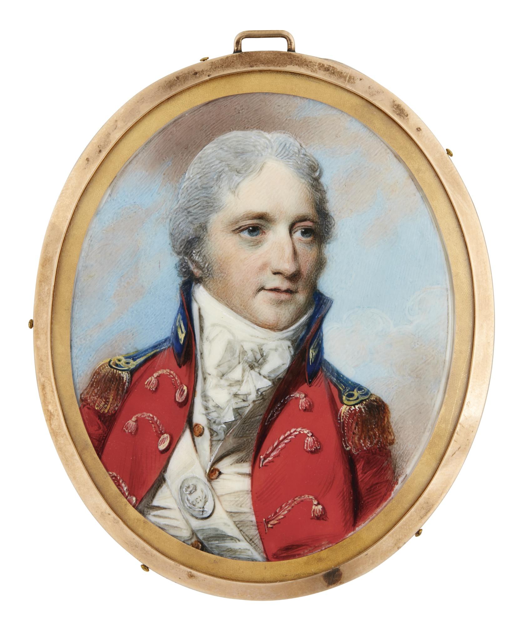 George Engleheart - Portrait Of An Infantry Officer, Wearing An Aide-De-Camp Uniform, Circa 1801