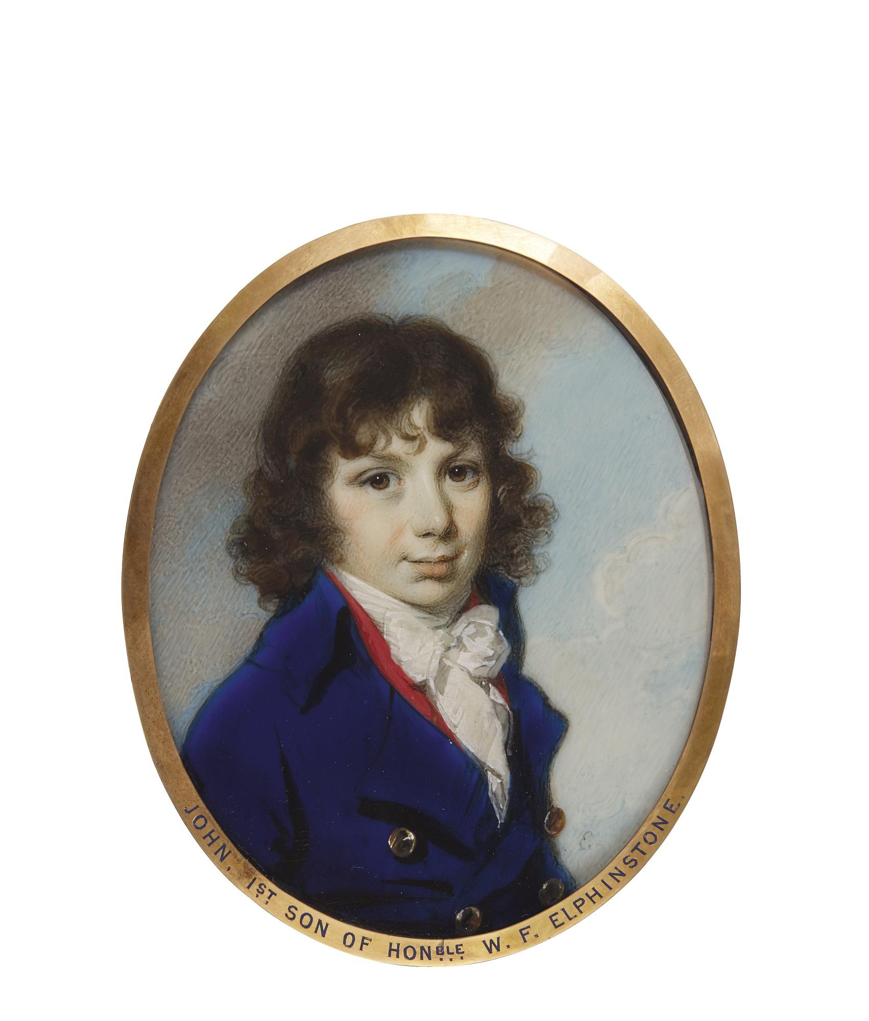 George Engleheart - Portrait Of John Fullerton-Elphinstone (1784-1854), When A Child, Circa 1795