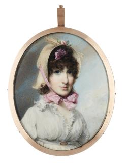 George Engleheart - Portrait Of Miss Elizabeth Blunt, Later Lady Burrell Blount (D. 1839), 1800