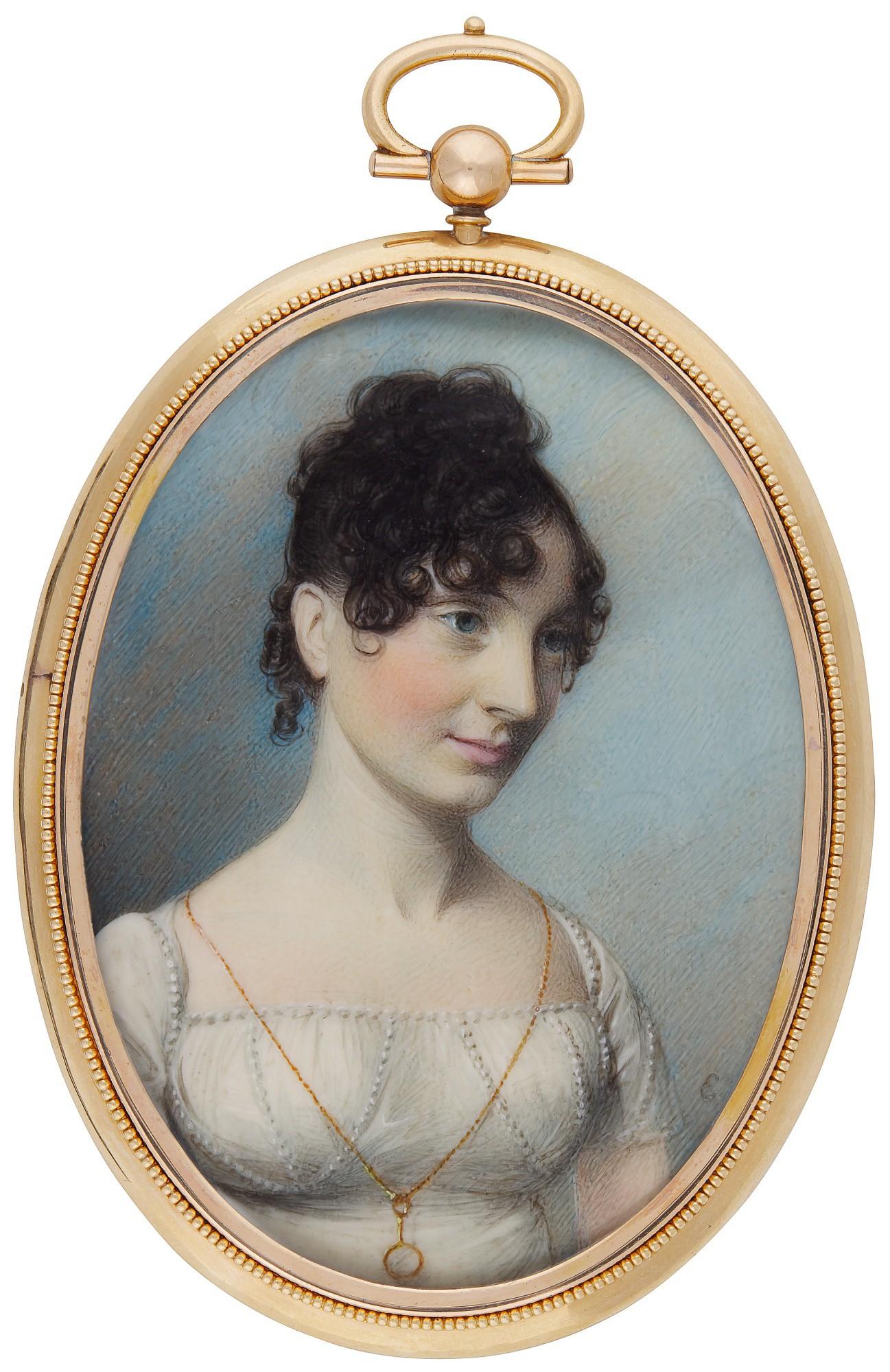 George Engleheart - Portrait Of Mrs Crawfordc