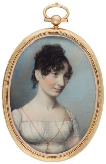 George Engleheart - Portrait Of Mrs Crawfordc