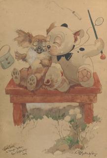 George Ernest Studdy - A love-struck Bonzo