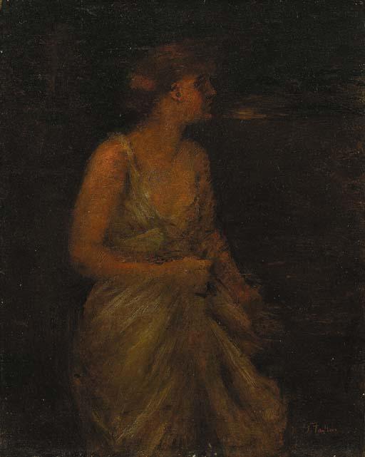 George F. Fuller - Woman in a Landscape