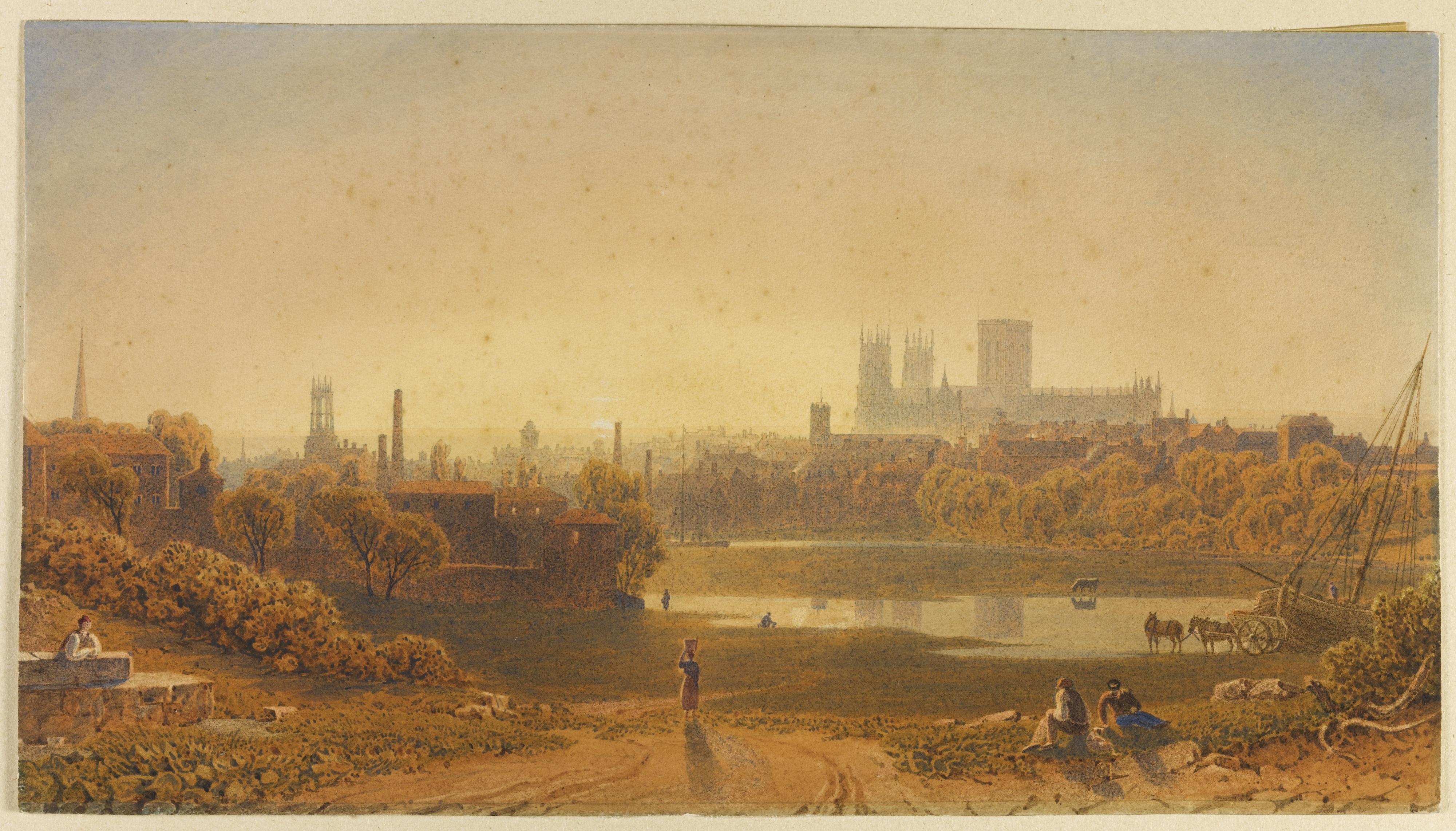 George Fennel Robson P.O.W.S. - York Minster From The South East  