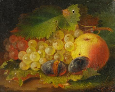 George Forster - Still Life with Grapes, Plums and Apple