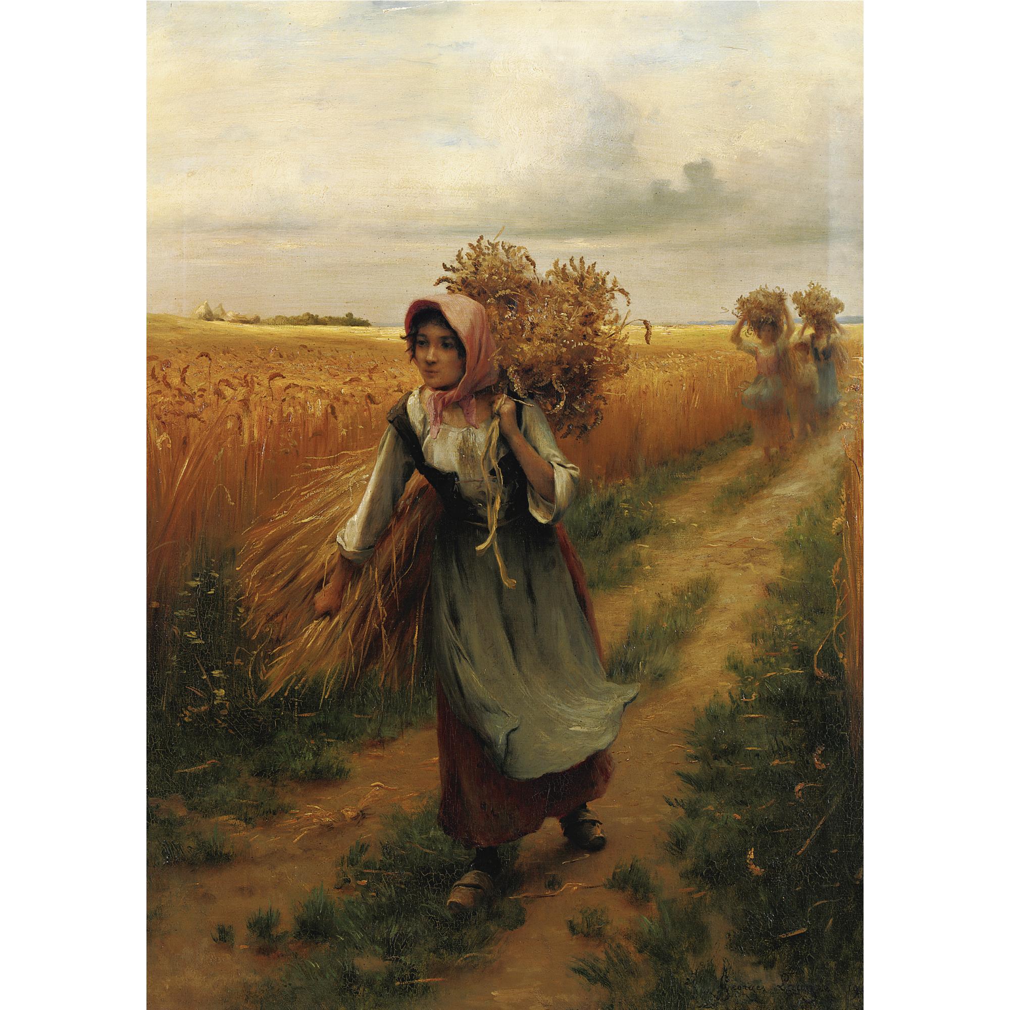George-François-Paul Laugée - Bringing In The Harvest