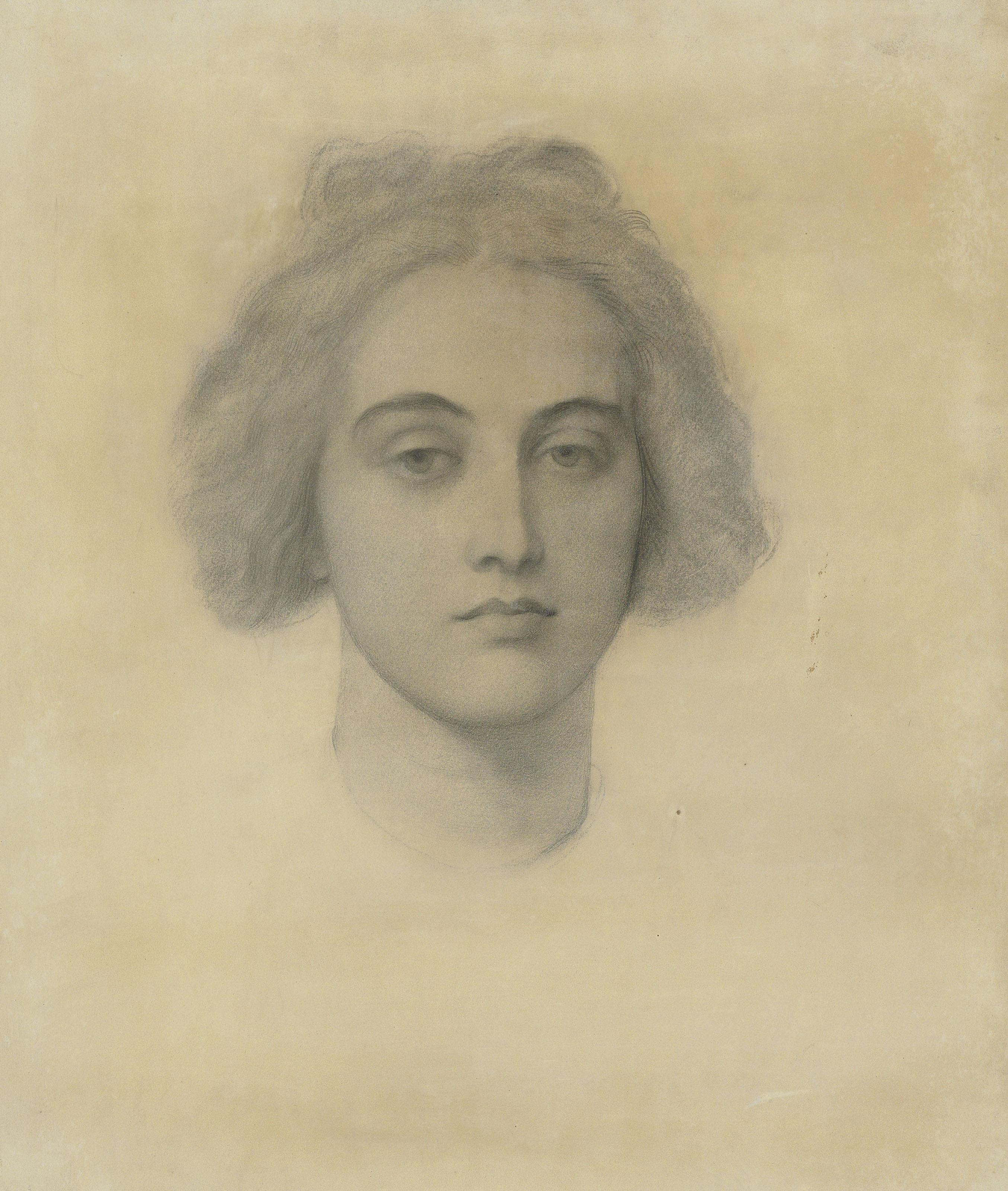 George Frederick Watts, O.M., R.A. - Head study of Virginia Pattle for \'Diana and Apollo\'