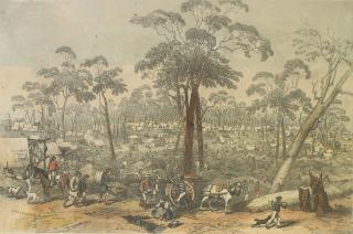 George French Angas - Eagle Hawk Gully, Bendigo, 1852