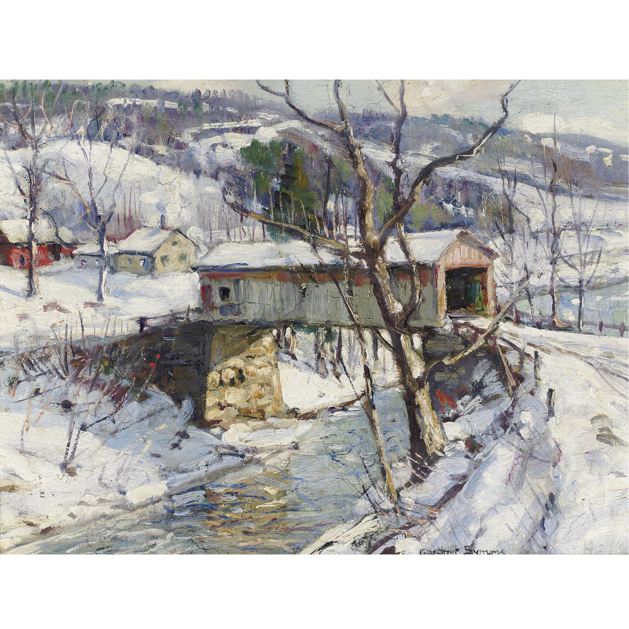 George Gardner Symons - Covered Bridge In Winter