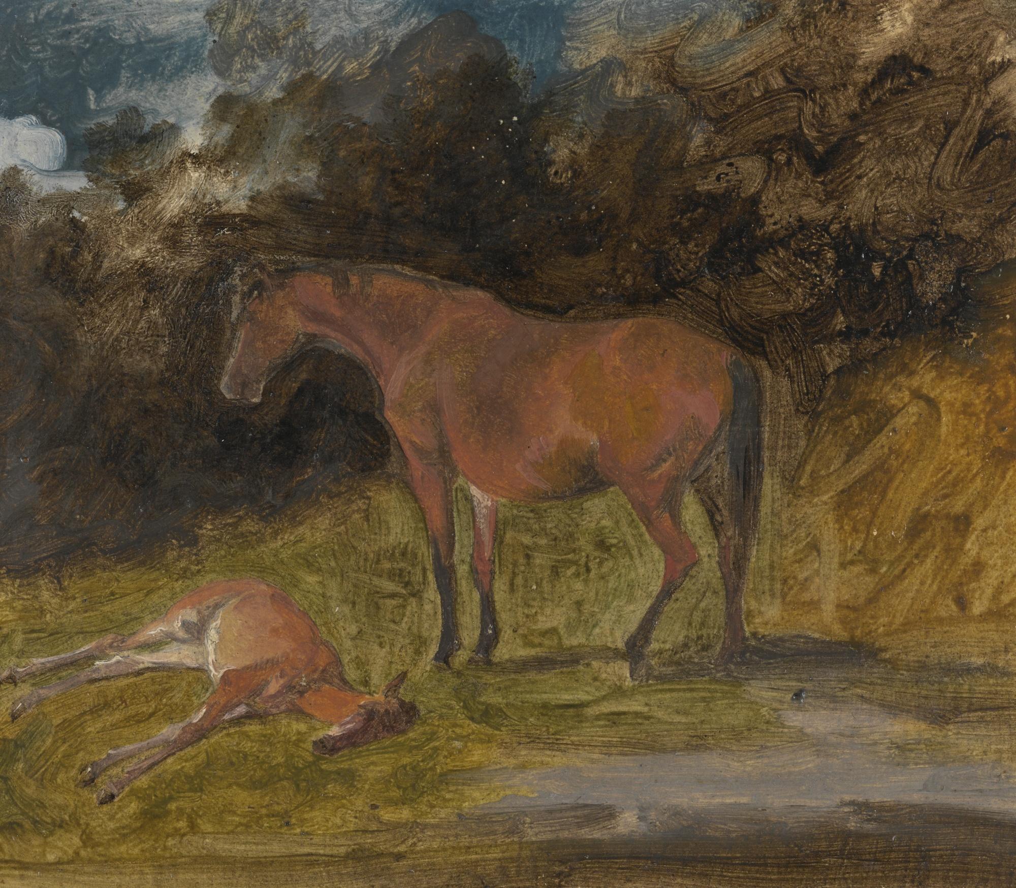 George Garrard, A.R.A. - A Mare And Foal, Prince Of Wales\'S Stud Aston Clinton