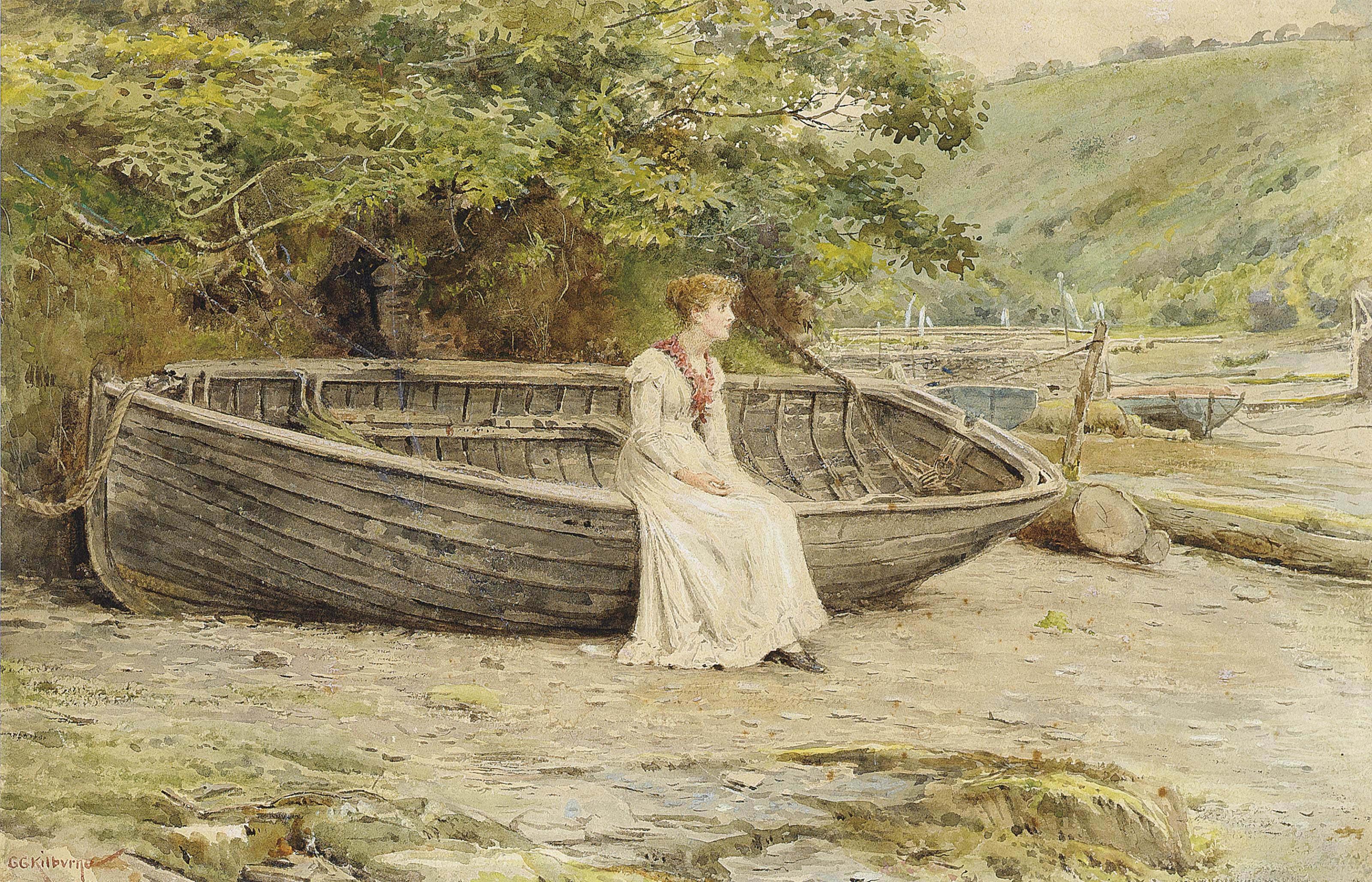 George Goodwin Kilburne, Jun. - Awaiting the return of the fleet