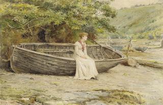 George Goodwin Kilburne, Jun. - Awaiting the return of the fleet