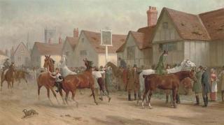 George Goodwin Kilburne, R.B.A., R.I. - The horse fair