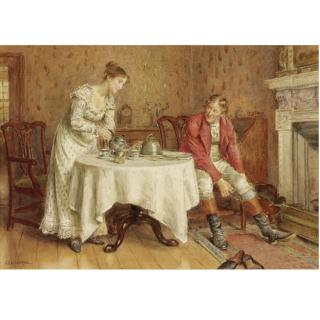 George Goodwin Kilburne R.I., R.B.A. - A Hunting Morn