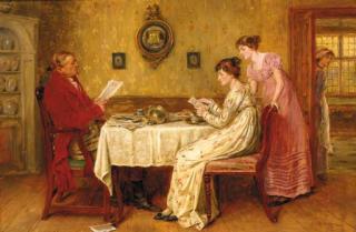 George Goodwin Kilburne, R.I., R.B.A. - At the breakfast table