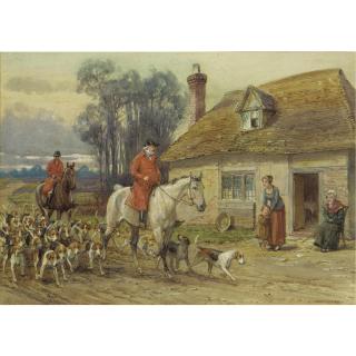 George Goodwin Kilburne R.I., R.B.A. - The Passing Hunt
