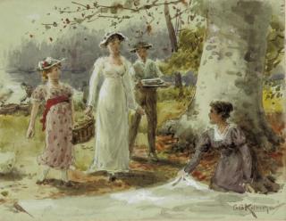 George Goodwin Kilburne, R.I. - The picnickers