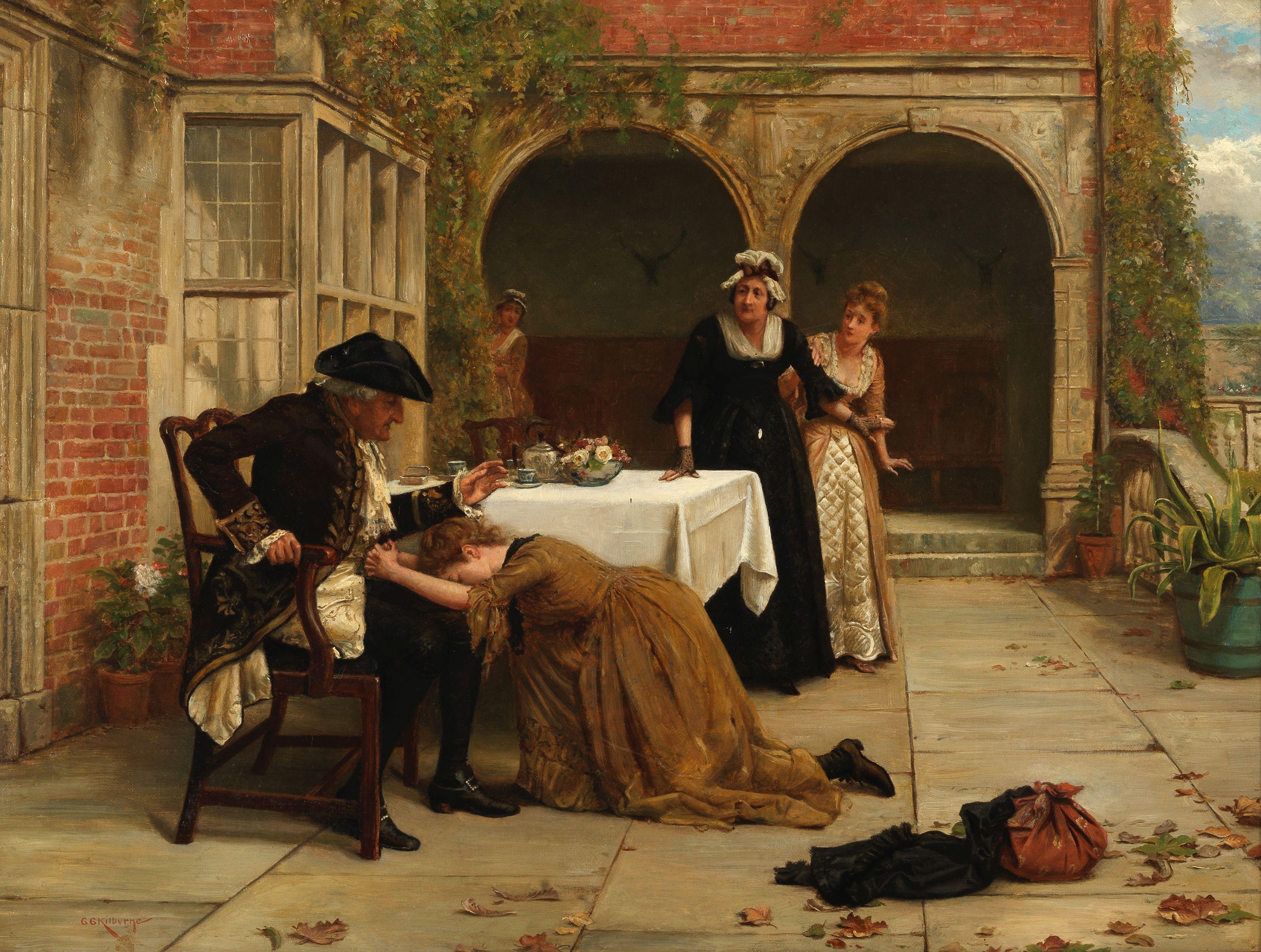 George Goodwin Kilburne, RI, RBA - \'Forgiven\'