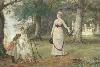 George Goodwin Kilburne, RI, RBA - The Family Picnic