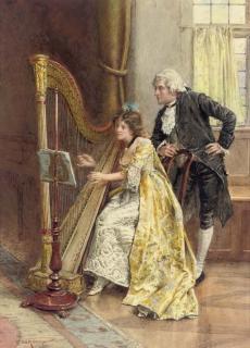 George Goodwin Kilburne, Sen. - The music lesson