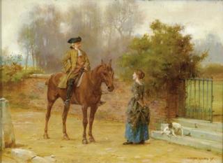 George Goodwin Kilburne - Greeting at the Gate